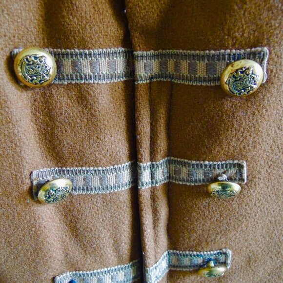 Men's Brown Wool Renaissance Poet Pirate Artisan Lord Waistcoat M/L - Picture 5 of 8